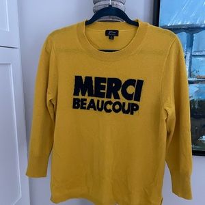 J Crew Merci Beaucoup Sweater 100% Cashmere